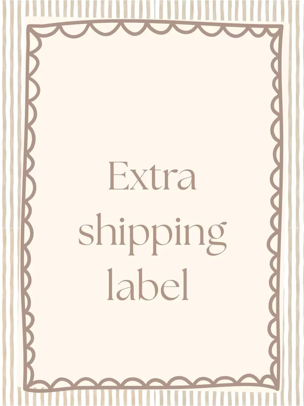 Extra shipping label for bundles over 5 lb